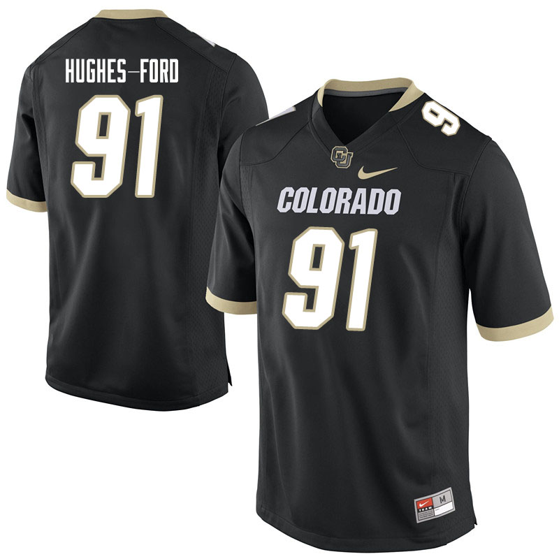Men #91 Seren Hughes-Ford Colorado Buffaloes College Football Jerseys Sale-Black - Click Image to Close